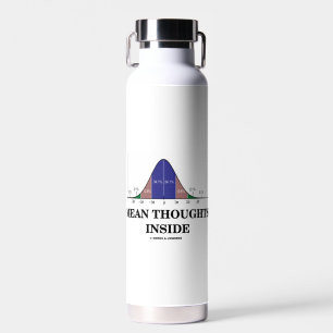 Mean Thoughts Inside Stats Geek Humour Water Bottle