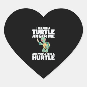 Mean Turtle Reptile Nature Turtle Lover Aquatic Heart Sticker