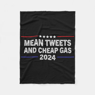 Mean Tweets Cheap Gas Fleece Blanket
