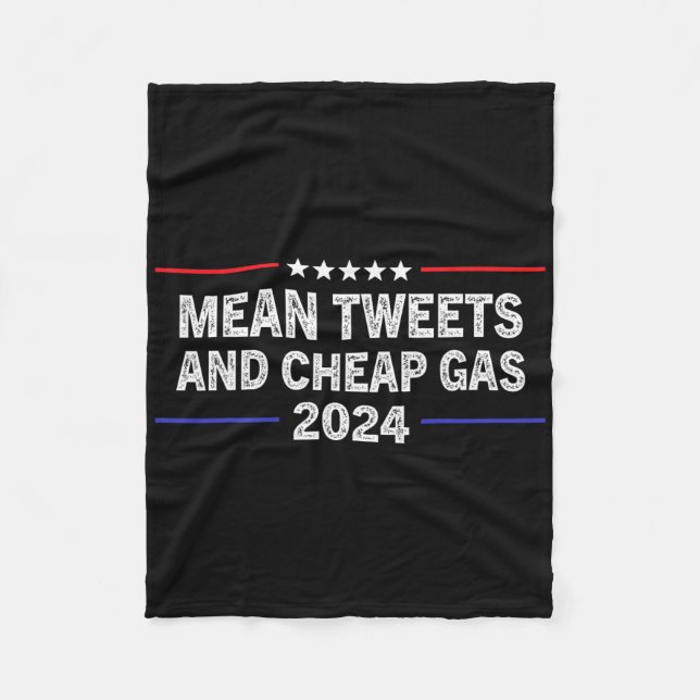 Mean Tweets Cheap Gas  Fleece Blanket (Front)