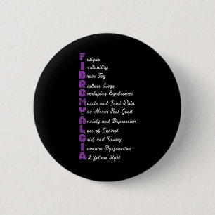 Meaning Chronic Pain Fibro Fibromyositis Grunge 6 Cm Round Badge