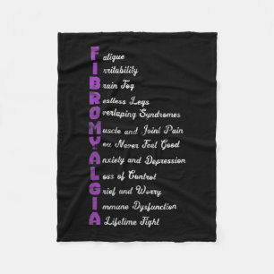 Meaning Chronic Pain Fibro Fibromyositis Grunge Fleece Blanket