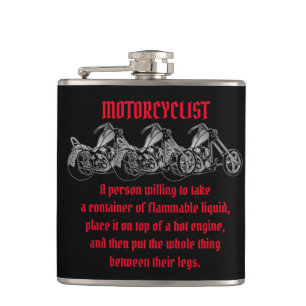 Meaning Of A Motorcyclist  Hip Flask