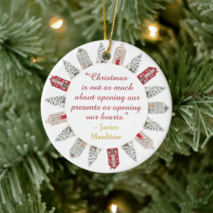 Meaning of Christmas Quote Bauble Tree Decoration