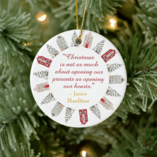 Meaning of Christmas Quote Bauble Tree Decoration