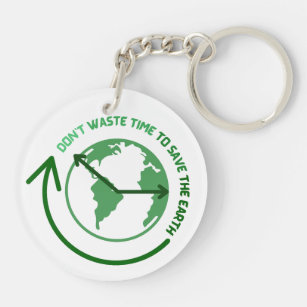 Meaningful Clock for Earth's Day Key Ring
