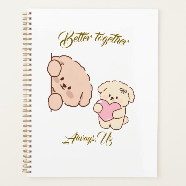 Meaningful Gift  – Elegant Love notebook Planner (Front)