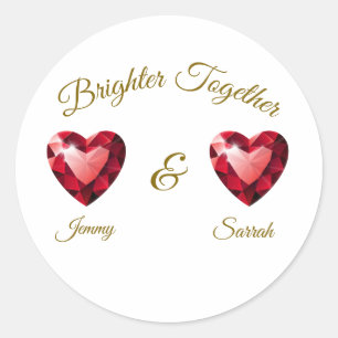 Meaningful Gift for Couples – Elegant Love Classic Round Sticker