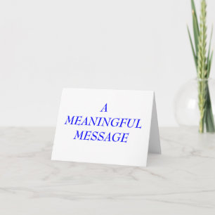 MEANINGFUL MESSAGE: TERMINAL ILLNESS 11 THANK YOU CARD