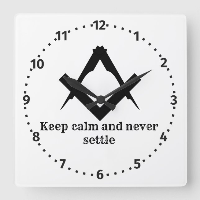 Meaningful Motivational Quote Design Square Wall Clock (Front)