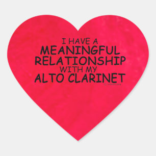 Meaningful Relationship Alto Clarinet Heart Sticke Sticker