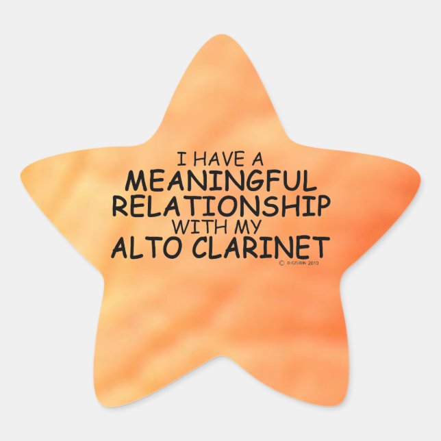 Meaningful Relationship Alto Clarinet Star Sticker (Front)
