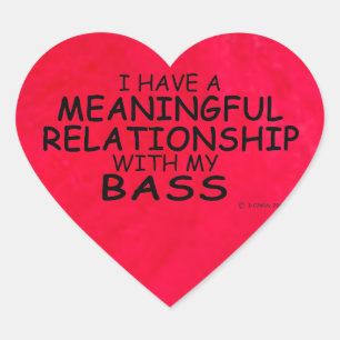 Meaningful Relationship Bass Heart Sticker