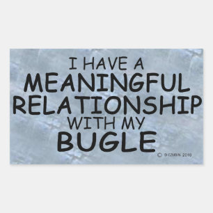 Meaningful Relationship Bugle Rectangular Sticker
