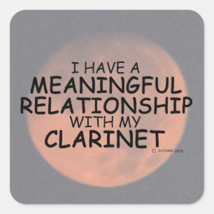Meaningful Relationship Clarinet Square Sticker