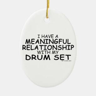 Meaningful Relationship Drum Set Ceramic Ornament