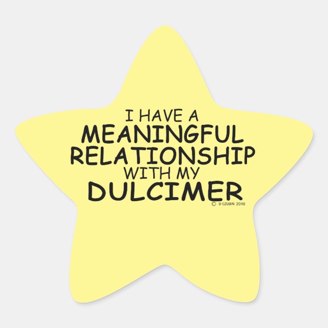 Meaningful Relationship Dulcimer Star Sticker (Front)