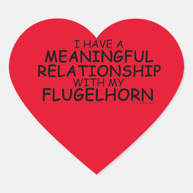 Meaningful Relationship Flugelhorn Heart Sticker (Front)