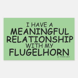 Meaningful Relationship Flugelhorn Rectangular Sti Rectangular Sticker