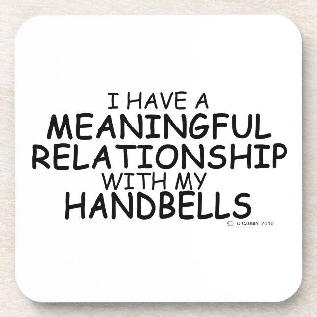 Meaningful Relationship Handbells Beverage Coaster (Front)