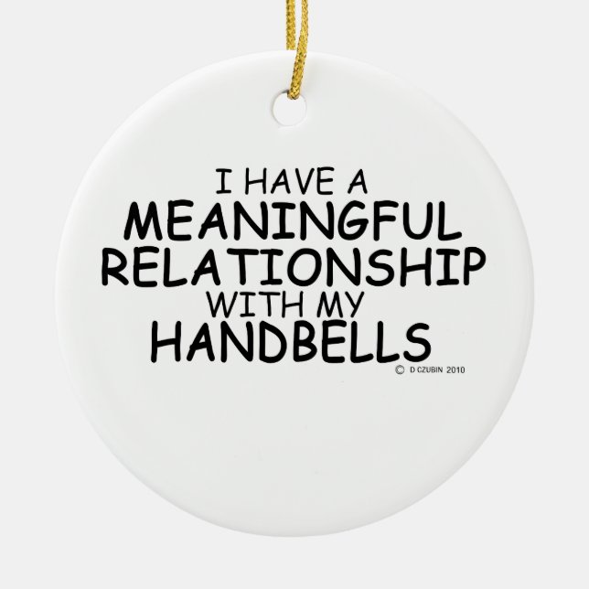 Meaningful Relationship Handbells Ceramic Tree Decoration (Front)