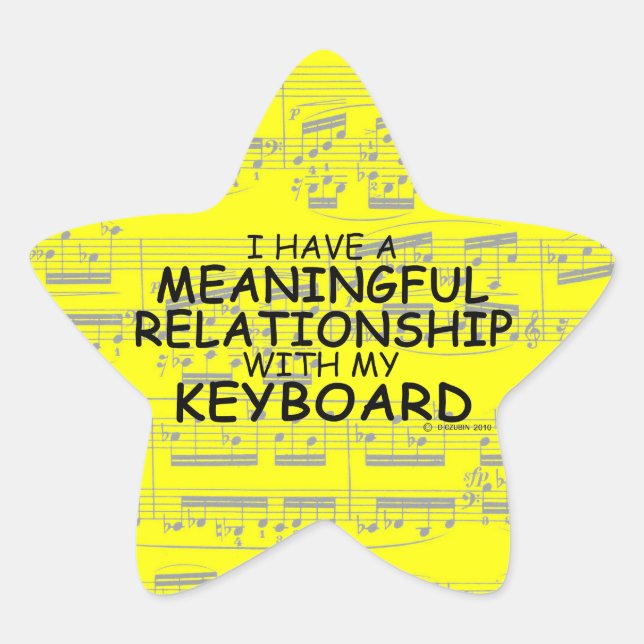 Meaningful Relationship Keyboard Star Sticker (Front)