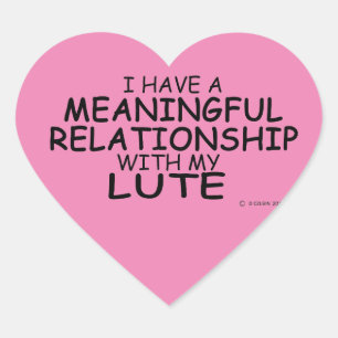 Meaningful Relationship Lute Heart Sticker