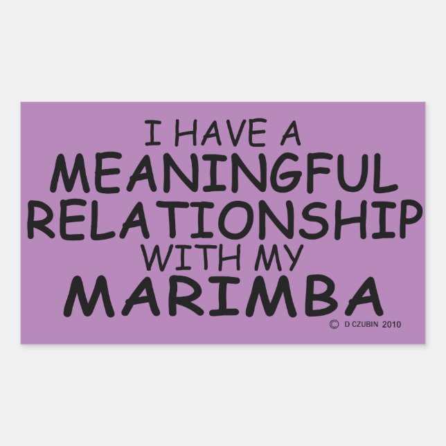 Meaningful Relationship Marimba Rectangular Sticke Sticker (Front)