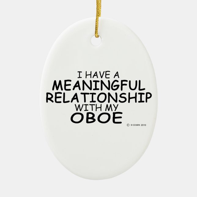 Meaningful Relationship Oboe Ceramic Ornament (Front)