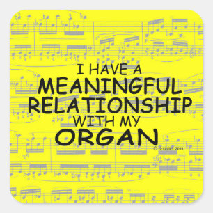 Meaningful Relationship Organ Square Sticker