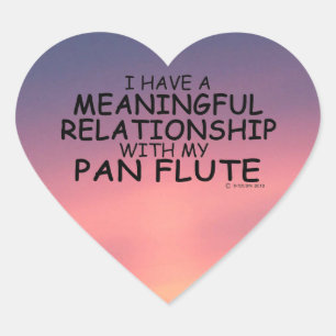 Meaningful Relationship Pan Flute Heart Sticker