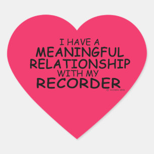 Meaningful Relationship Recorder Heart Sticker