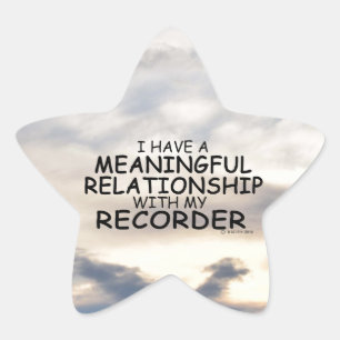 Meaningful Relationship Recorder Star Sticker