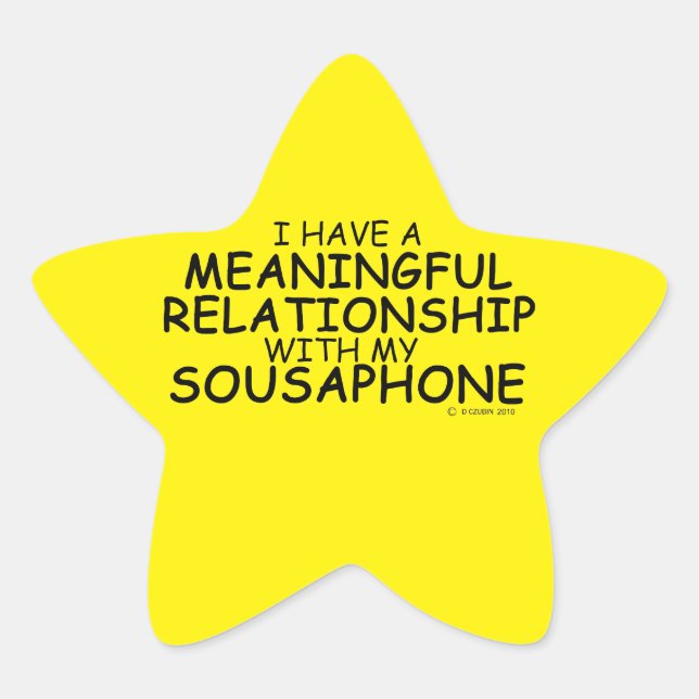 Meaningful Relationship Sousaphone Star Sticker (Front)