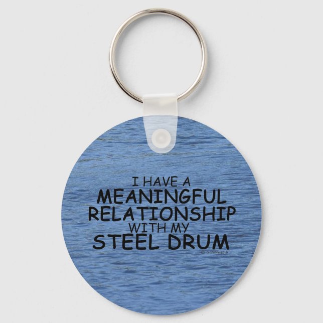 Meaningful Relationship Steel Drum Key Ring (Front)
