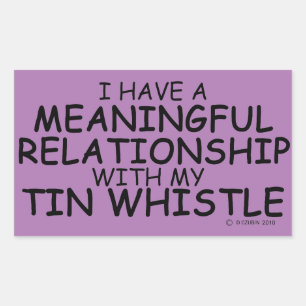 Meaningful Relationship Tin Whistle Rectangular St Sticker