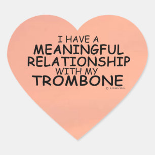 Meaningful Relationship Trombone Heart Sticker