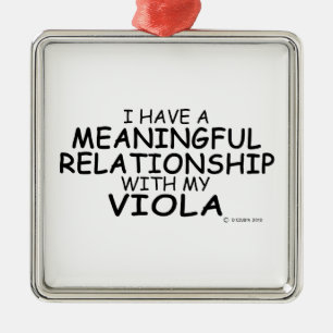 Meaningful Relationship Viola Metal Ornament