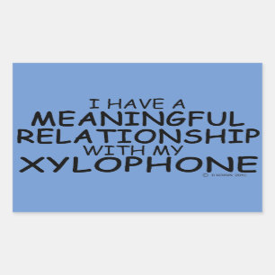 Meaningful Relationship Xylophone Rectangular Stic Sticker