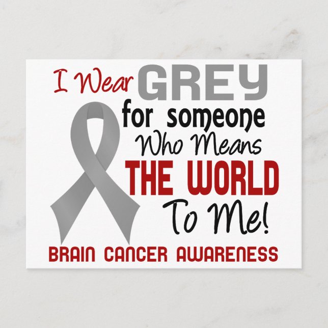 Means The World To Me 2 Brain Cancer Postcard (Front)