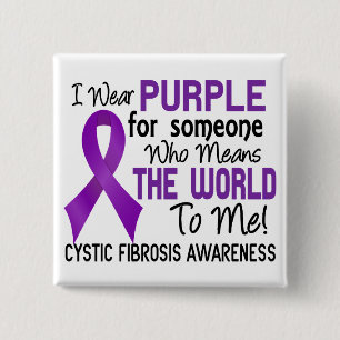 Means The World To Me 2 Cystic Fibrosis 15 Cm Square Badge