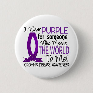 Means The World To Me Crohn's Disease 6 Cm Round Badge