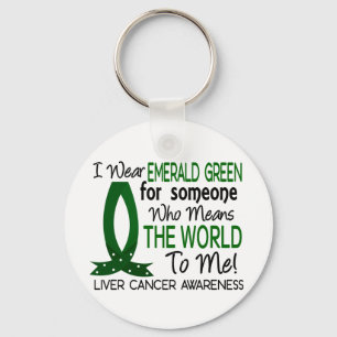 Means The World To Me Liver Cancer Key Ring