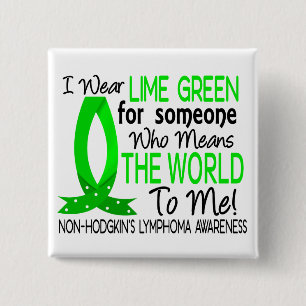 Means The World To Me Non-Hodgkin's Lymphoma 15 Cm Square Badge