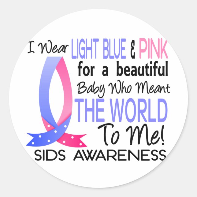 Meant The World To Me SIDS Classic Round Sticker (Front)