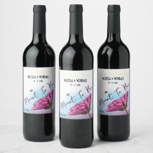 Meant To Be Floral Wine Label