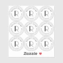 Meant to Be Mini Monogram Label with Wedding Date