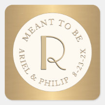 Meant to Be Mini Monogram Label with Wedding Date