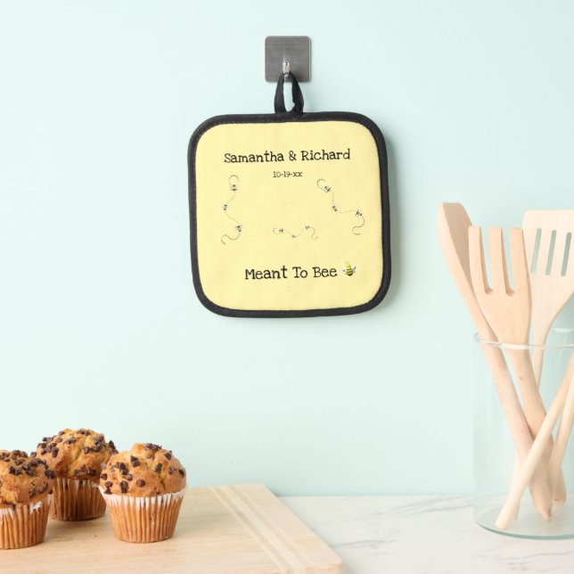 Meant To Bee Bee Cool Customizable Text  Pot Holder (Insitu(Hanging))