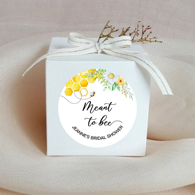 Meant to bee bridal shower classic round sticker (Creator Uploaded)